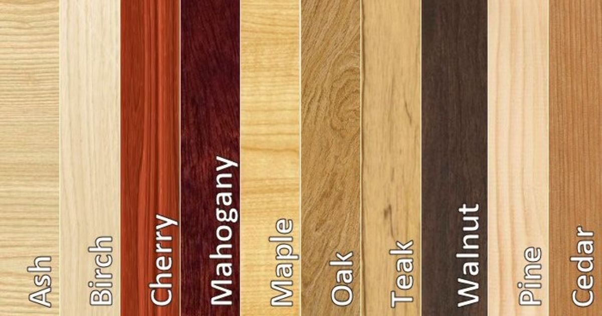 types of wood for furniture