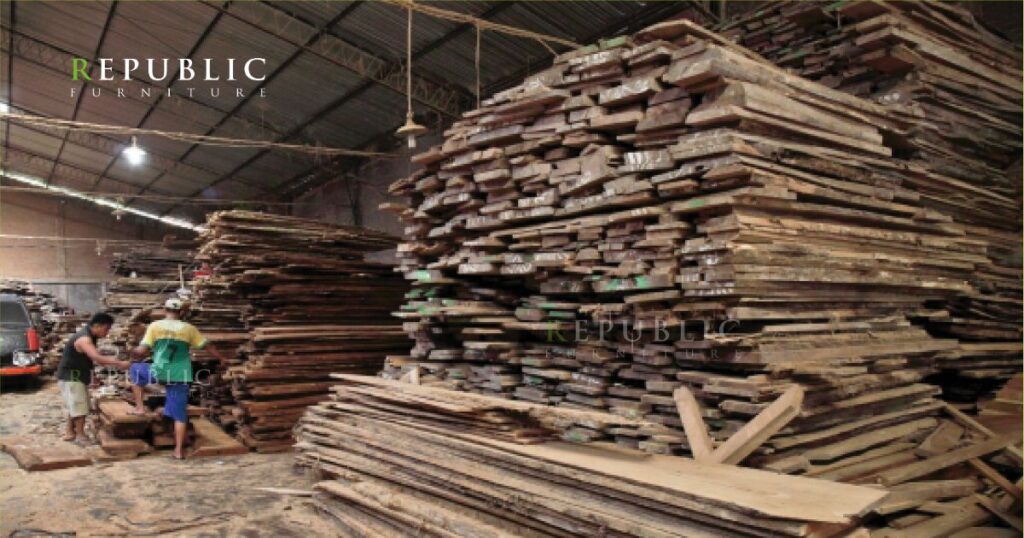 step 3 of teak furniture manufacturing process in republic furniture