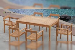teak wood patio furniture set allende dining