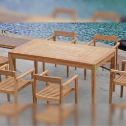 teak wood patio furniture set allende dining
