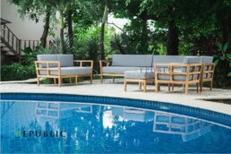 teak wood patio furniture set geya outdoor