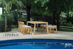 teak wood patio furniture set gurnita outdoor