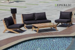 teak wood pool furniture set bern outdoor