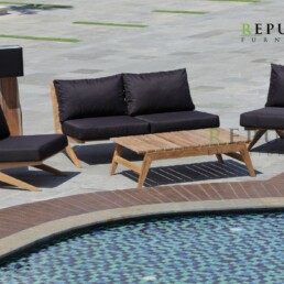 teak wood pool furniture set bern outdoor