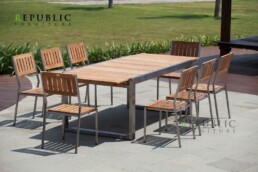 teak outdoor dining set pittsburg