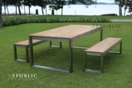 teak outdoor dining set razel