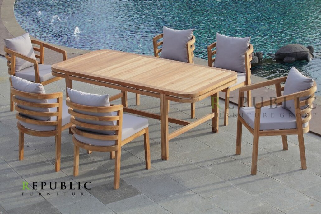 teak outdoor dining table set