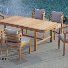 teak outdoor dining set vista dining set