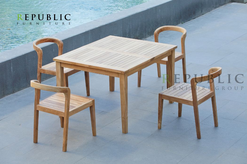 teak outdoor dining set wales
