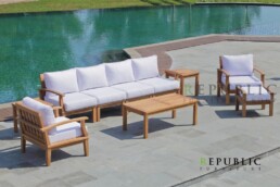 teak pool furniture set puebla outdoor set
