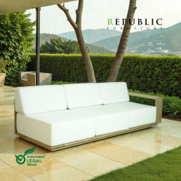 teak outdoor sofa