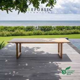 teak outdoor dining table