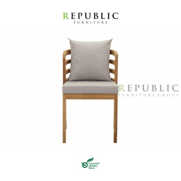 vista outdoor dining chair armless