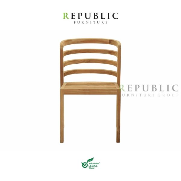vista outdoor dining chair armless
