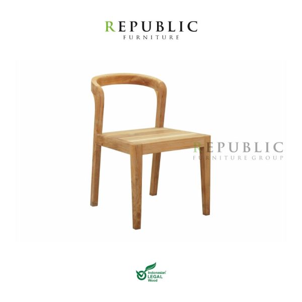wales outdoor dining chair armless