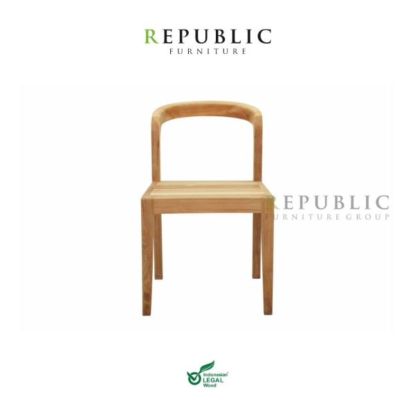 wales outdoor dining chair armless